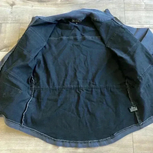 DG2 Diane Gilman Gray Utility Jacket Cotton Sz S - Picture 5 of 7